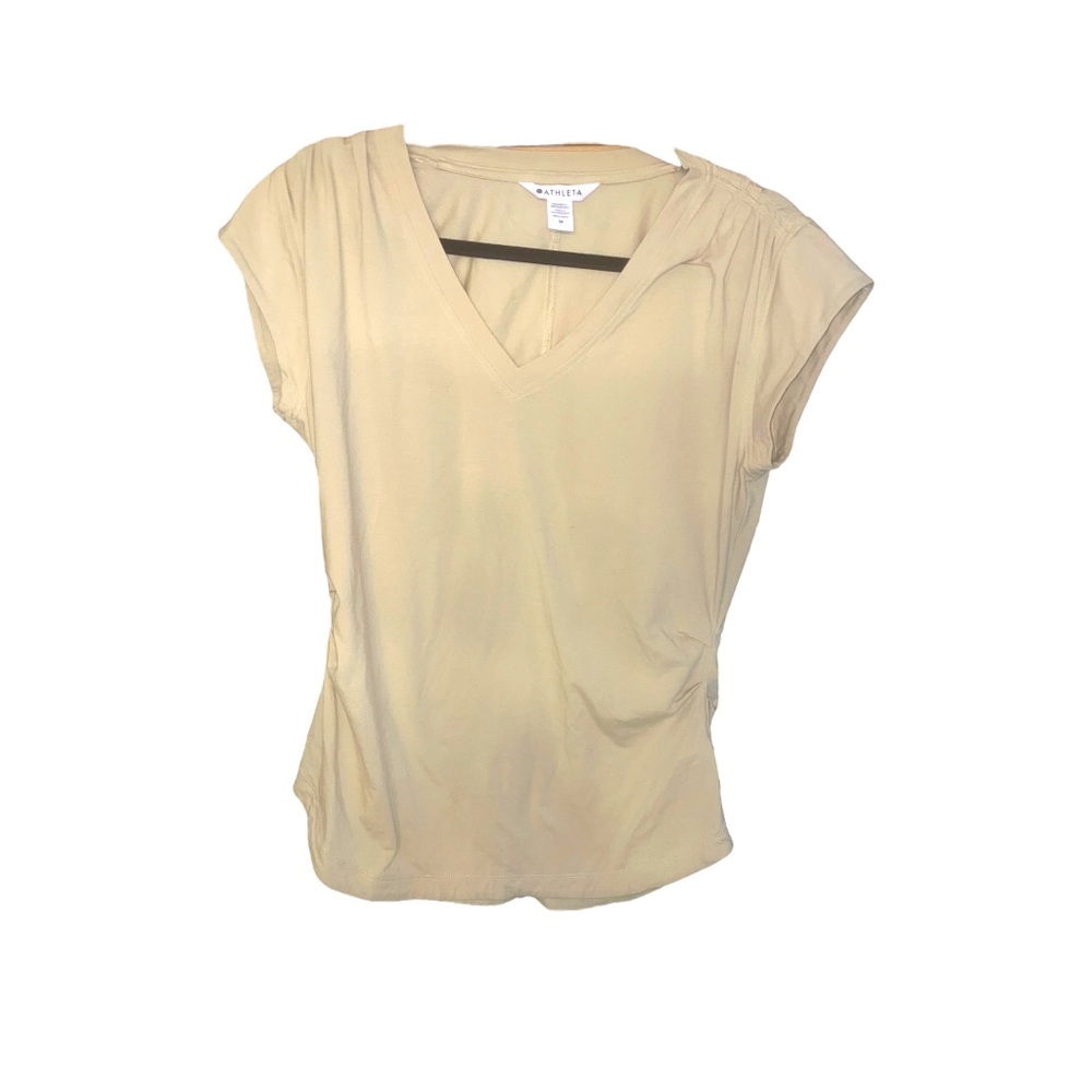 Athleta light green medium V-Neck shirt